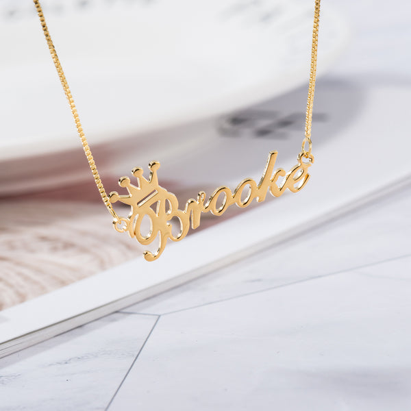 Crown Custom Name Necklace